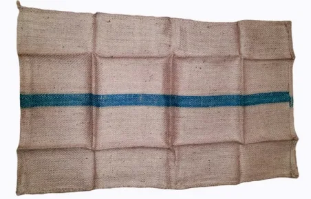 Plain brown jute sack folded flat