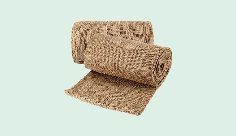 Durable jute fabric rolls for eco-friendly packaging, crafts, and agricultural use.