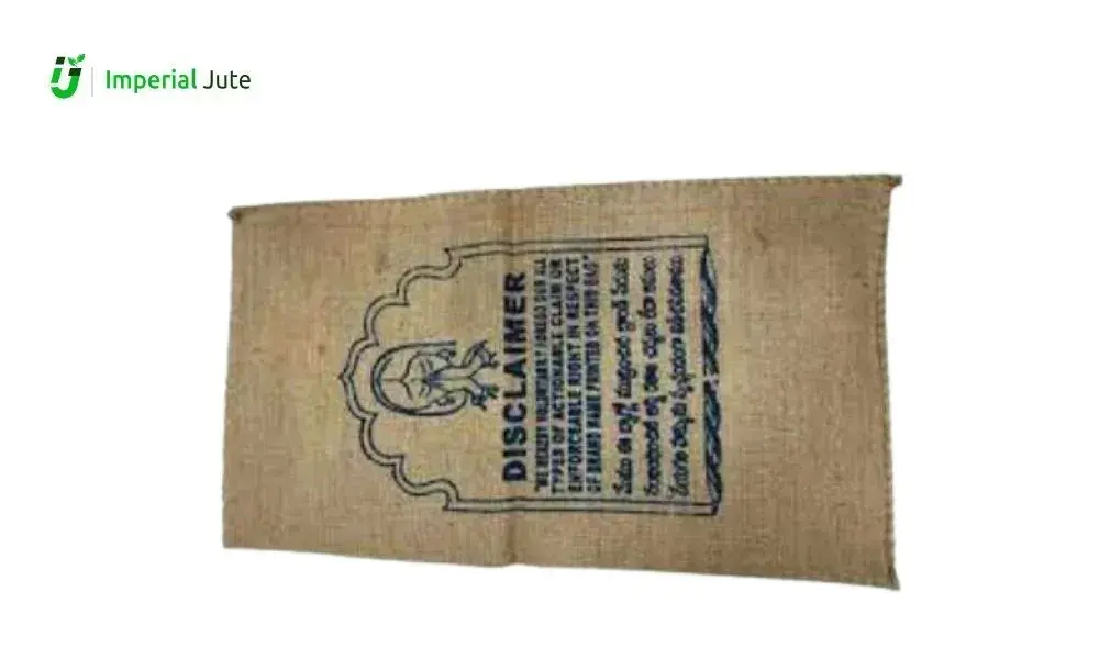 Jute gunny bag with printed branding from Imperial Jute