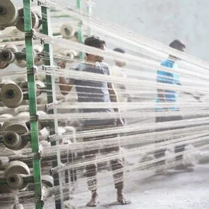 "Yarn on the jute matching"