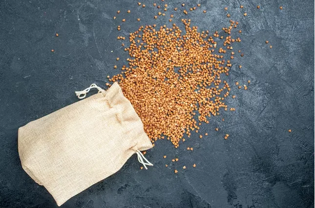 Jute bag with seeds