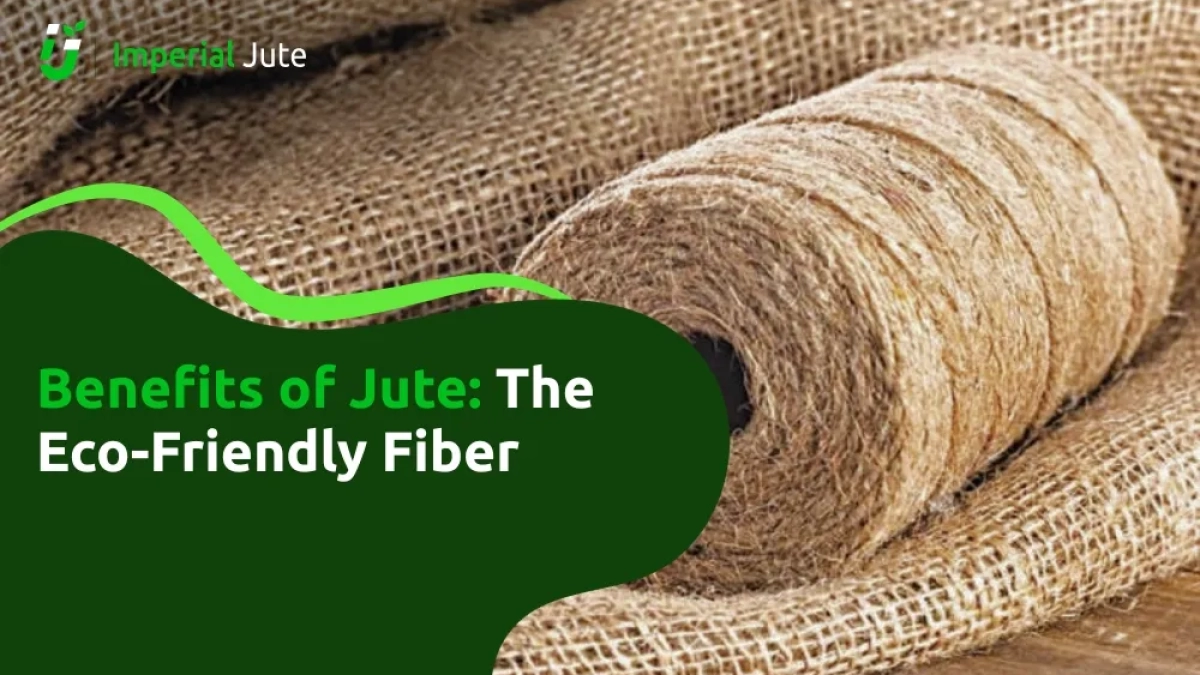 Rolled jute fiber fabric showing eco-friendly texture.