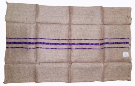Plain brown jute sack folded flat