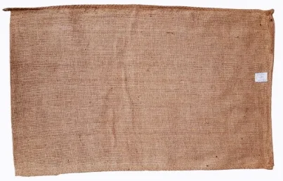 Plain brown jute sack folded flat