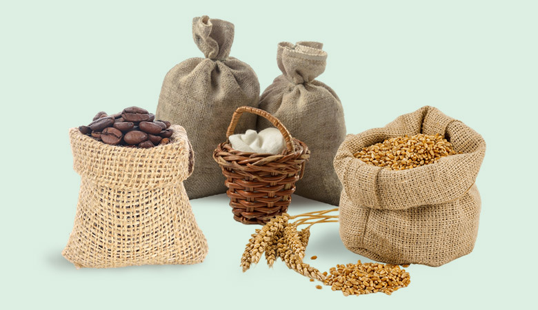 "Food grade jute sacking bag manufacturing"