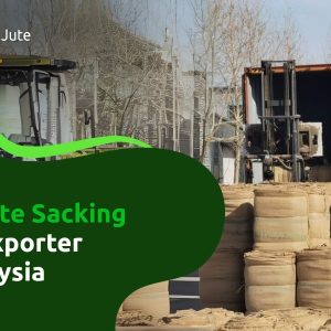 Jute sacking bags being loaded for export in Malaysia