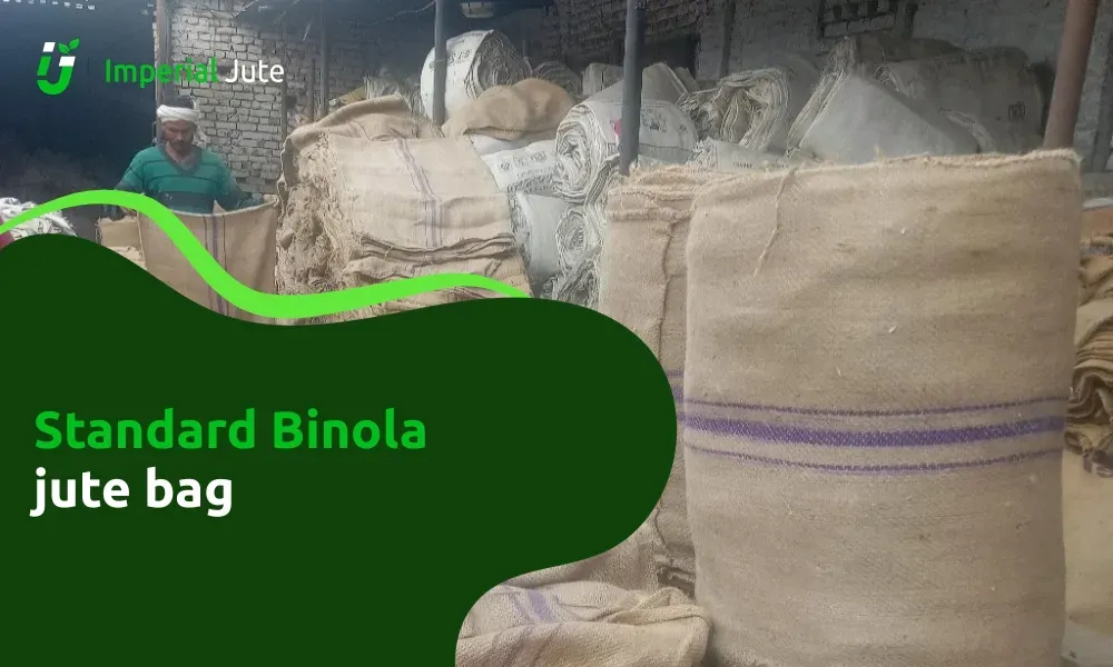 Standard binola jute bags in storage facility
