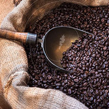 "coffee bean jute sacking bag"