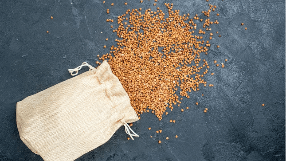 Jute bag with seeds