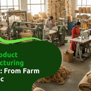Jute manufacturing process inside Imperial Jute factory – stitching, processing, and packaging eco-friendly jute products"